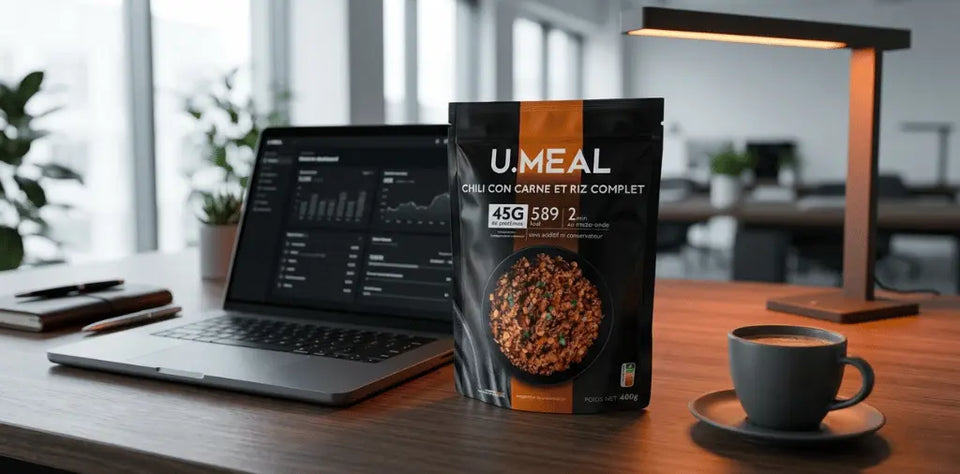 Repas protéiné au bureau : manger sain sans frigo ni cuisine