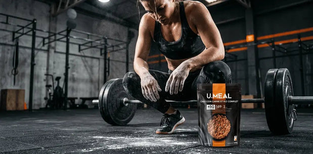 Repas protéiné U.MEAL dans une salle de crossfit