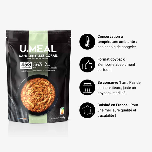 Pack repas protéiné starter | 5 + 1 offert U.MEAL