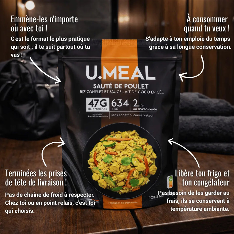Pack repas protéiné starter | 5 + 1 offert U.MEAL
