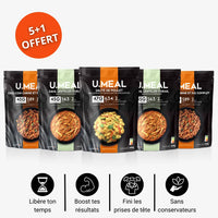 Pack repas protéiné starter | 5 + 1 offert U.MEAL