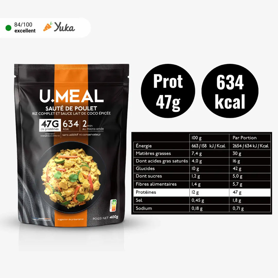 Pack repas protéiné performance | 7 + 2 offerts U.MEAL